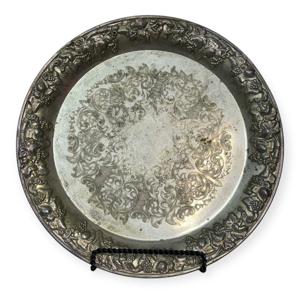 Sheridan Silver Plated Grapevine Platter 13.5”
